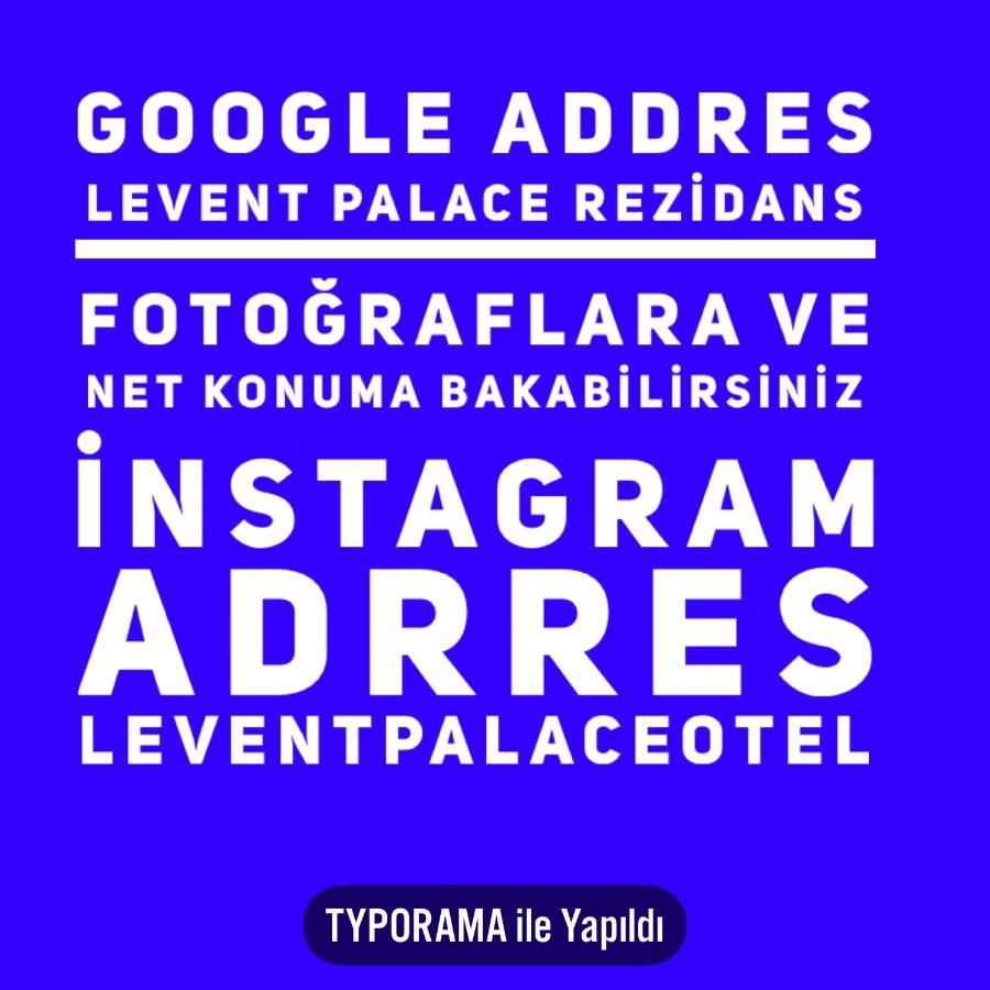 Levent Palace Otel Stdyo Стамбул Екстер'єр фото